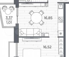 1-к. квартира, 44,1 м², 11/13 эт. - 3