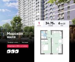 1-к. квартира, 34,8 м², 6/23 эт.