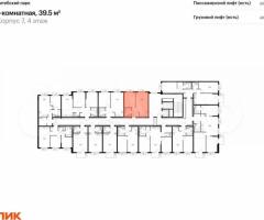 1-к. квартира, 39,5 м², 4/12 эт. - 2