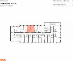 1-к. квартира, 41,4 м², 6/12 эт. - 2