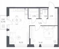1-к. квартира, 47,8 м², 6/11 эт.