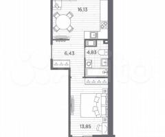 1-к. квартира, 42,7 м², 4/13 эт. - 3