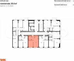 1-к. квартира, 35,4 м², 4/12 эт. - 2