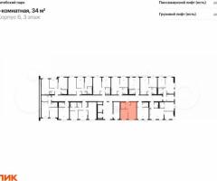 1-к. квартира, 34 м², 3/12 эт. - 2