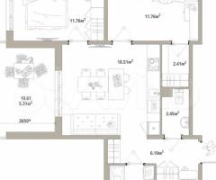 2-к. квартира, 61,7 м², 11/12 эт.