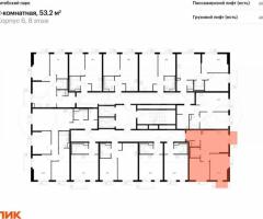 2-к. квартира, 53,2 м², 8/12 эт. - 2