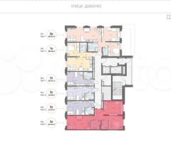 2-к. квартира, 64,4 м², 2/18 эт. - 2