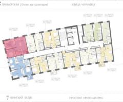 2-к. квартира, 55,9 м², 6/17 эт. - 2