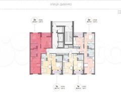 2-к. квартира, 60,2 м², 17/18 эт. - 2