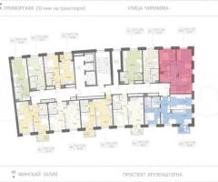 2-к. квартира, 53,7 м², 6/17 эт. - 2