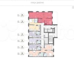 2-к. квартира, 64,1 м², 3/18 эт. - 2