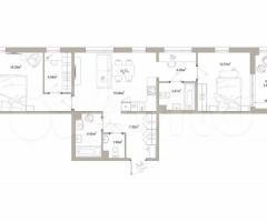 2-к. квартира, 77,8 м², 10/12 эт.