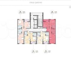 2-к. квартира, 58,9 м², 17/18 эт. - 2