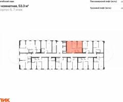2-к. квартира, 53,3 м², 7/12 эт. - 2