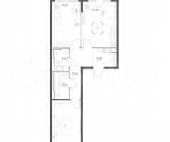 2-к. квартира, 56,2 м², 3/11 эт.