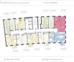 2-к. квартира, 53,7 м², 13/17 эт. - 2