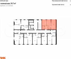 2-к. квартира, 51,7 м², 3/12 эт. - 2