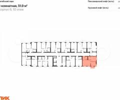 2-к. квартира, 51,9 м², 10/12 эт. - 2