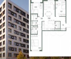 3-к. квартира, 83,7 м², 7/10 эт.