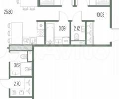 3-к. квартира, 85 м², 7/10 эт. - 2