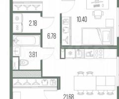 3-к. квартира, 75,2 м², 10/10 эт. - 2
