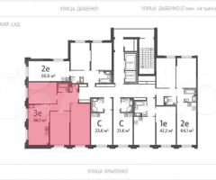 3-к. квартира, 85 м², 3/19 эт. - 2