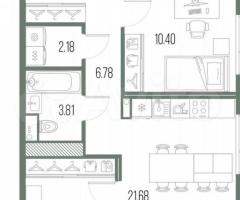 3-к. квартира, 75,2 м², 6/10 эт. - 2