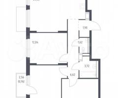 3-к. квартира, 70,5 м², 7/13 эт.
