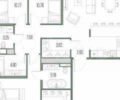 3-к. квартира, 103,3 м², 9/10 эт. - 2
