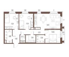 3-к. квартира, 78,3 м², 5/10 эт. - 2