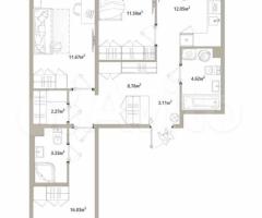 3-к. квартира, 75,6 м², 6/12 эт.