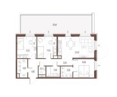 3-к. квартира, 78,9 м², 2/10 эт. - 2