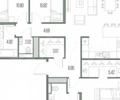3-к. квартира, 103,5 м², 4/10 эт. - 2