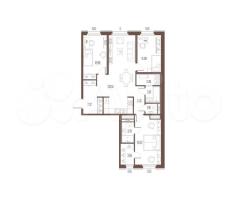 3-к. квартира, 97,5 м², 5/7 эт. - 2