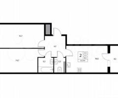 3-к. квартира, 60,2 м², 2/3 эт. - 3