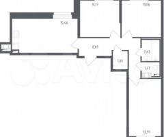 3-к. квартира, 62,9 м², 1/11 эт.