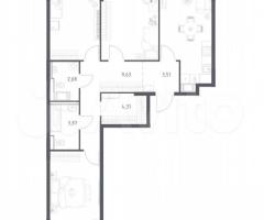 3-к. квартира, 78 м², 7/11 эт.