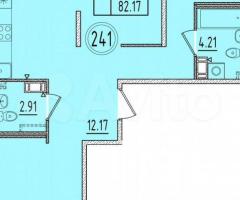 3-к. квартира, 77,5 м², 3/4 эт.