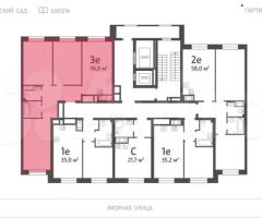 3-к. квартира, 76 м², 9/10 эт. - 2
