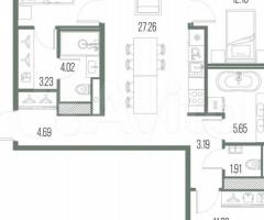 3-к. квартира, 84 м², 2/10 эт. - 2