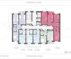 3-к. квартира, 69,6 м², 2/21 эт. - 2