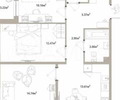 3-к. квартира, 69,4 м², 11/12 эт.