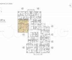 3-к. квартира, 69,4 м², 6/12 эт. - 2