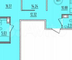 3-к. квартира, 78,6 м², 2/4 эт.