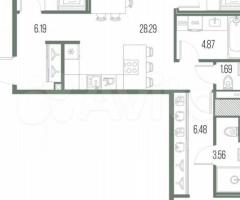 3-к. квартира, 83,8 м², 3/10 эт. - 2