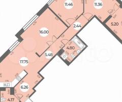 3-к. квартира, 82 м², 10/24 эт.