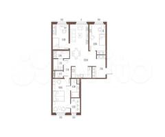 3-к. квартира, 98,9 м², 2/7 эт. - 2