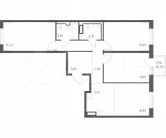 3-к. квартира, 77,7 м², 4/11 эт.