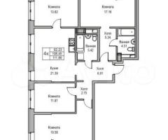 4-к. квартира, 111,9 м², 10/23 эт. - 3