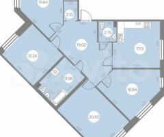 4-к. квартира, 121 м², 2/20 эт.